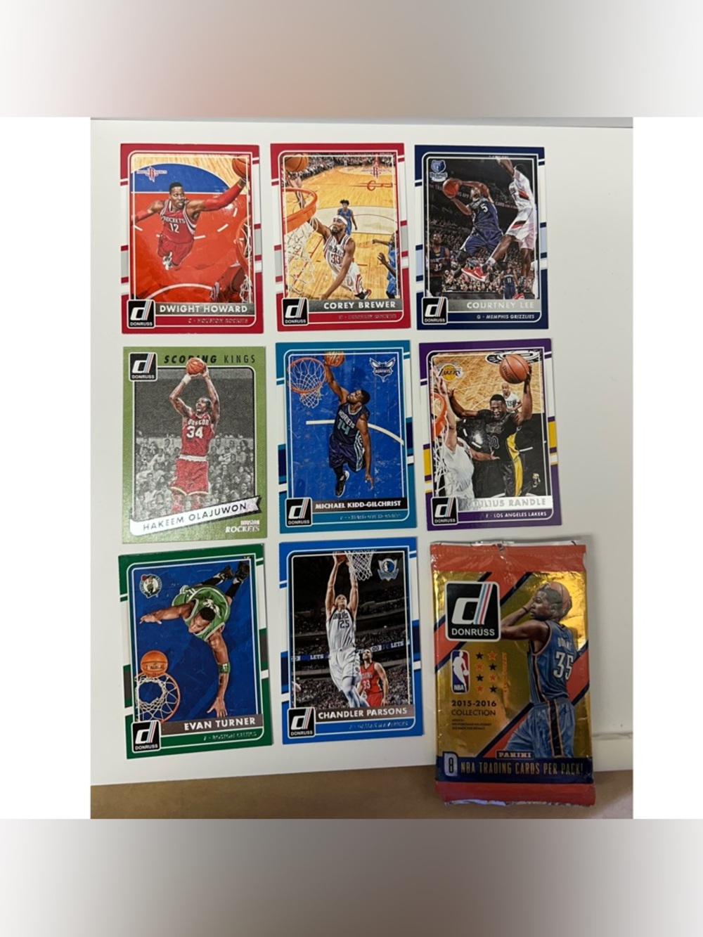 2015-16 Collection Panini Donruss Basketball Trading Card ( 8 cards)
